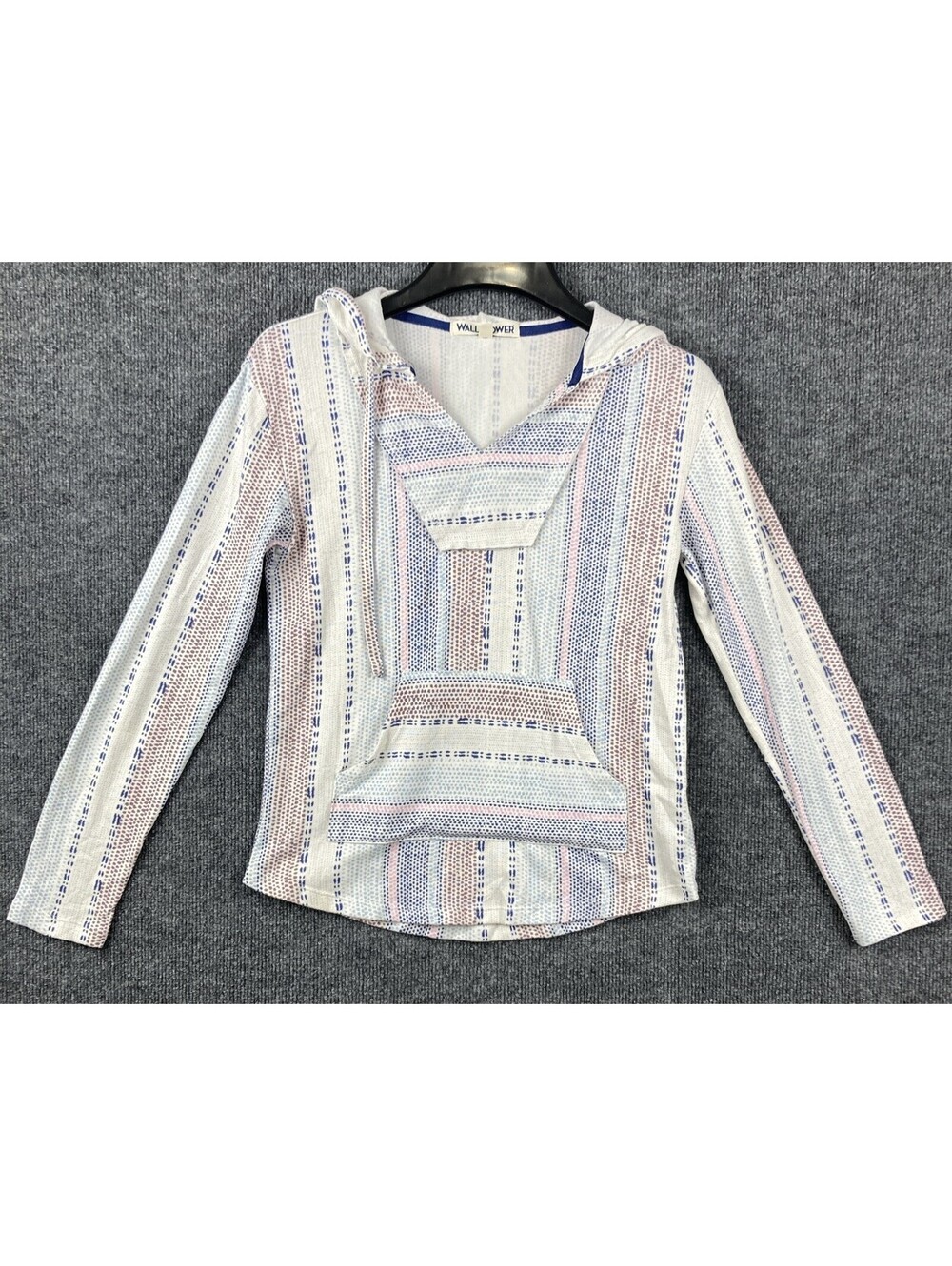Wallflower Women Size Small Patterned Multicolor Lightweight Hooded Pullover EUC
